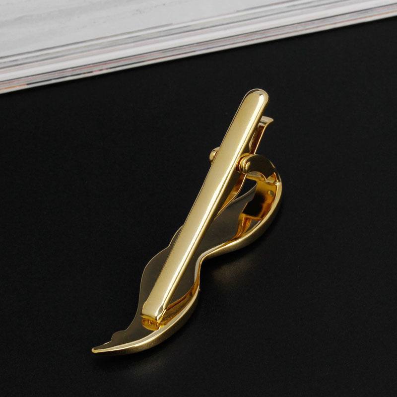 Tie Bar - GOLD MUSTACHE TIE CLIP